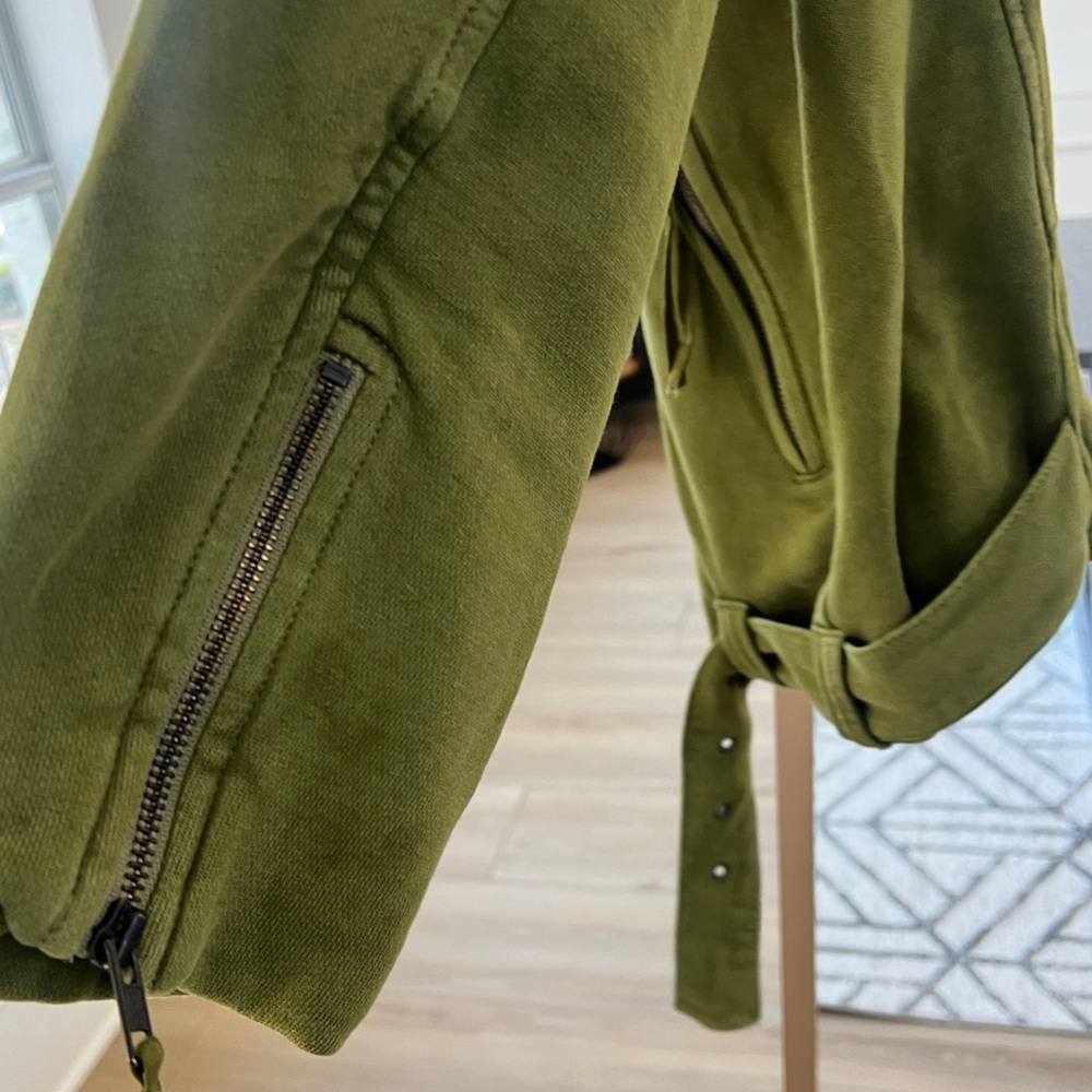 Free People Rebel Knit Oversized Moto Jacket – Olive – Size S – NWT - Picture 6 of 10